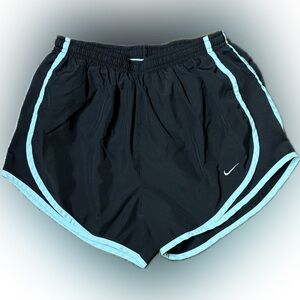 Nike Women's Black Shorts with Blue Trim